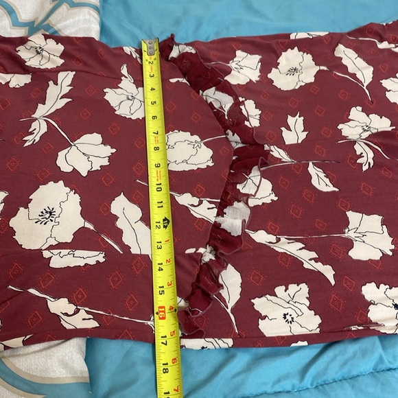 Free People Austyn One Piece Flare Leg Jumpsuit Floral Ruffle size Large - Picture 11 of 16